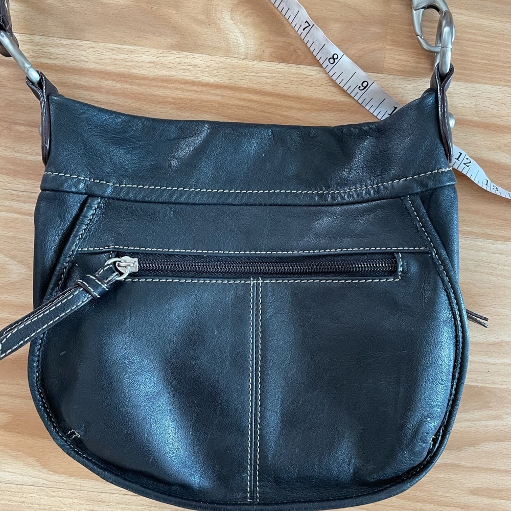 Vintage Clarks Black Leather Crossbody Bag - Picture 4 of 10